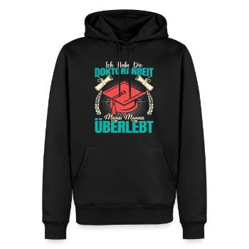 Doktortitel Habe die Doktorarbeit meines Mannes - Männer Premium Bio Hoodie - Schwarz - Vorne - Nico (187cm)