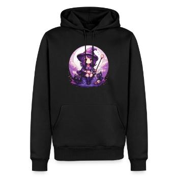 Chibi Hexen Halloween Kostüm Verkleidung für - Männer Premium Bio Hoodie - Schwarz - Vorne - Nico (187cm)