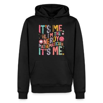 Chemise de professeur de mathématiques, c'est moi, salut, je suis le ringard - Sweat à capuche Premium bio Homme - noir - Devant - Nico (187cm)