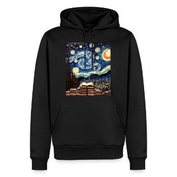 Englischlehrer Sternennachthemd literarisch - Männer Premium Bio Hoodie - Schwarz - Vorne - Nico (187cm)