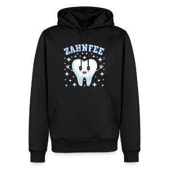 Faschingskostüm ZAHNFEE Karneval Party Zahn - Männer Premium Bio Hoodie - Schwarz - Vorne - Nico (187cm)