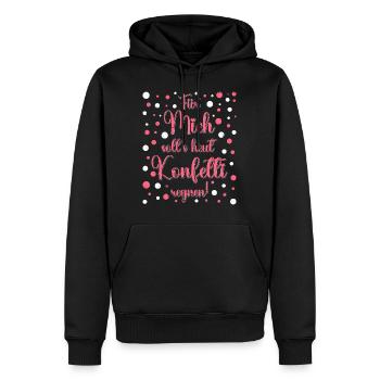 Faschingsparty Für Mich Solls Heut Konfetti Regnen - Männer Premium Bio Hoodie - Schwarz - Vorne - Nico (187cm)