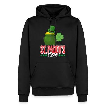 St. Patrick's Day Shirt, St. Paddy's Crew Pot Of - Men’s Premium Organic Hoodie - black - Front - Nico (187cm)