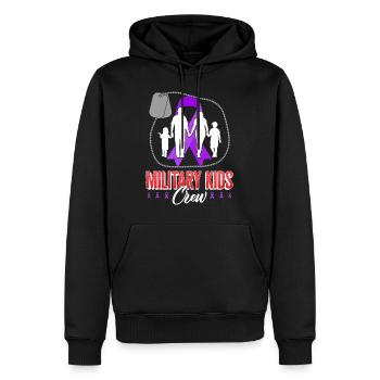 Chemise enfant militaire, équipage militaire pour enfants violet - Sweat à capuche Premium bio Homme - noir - Devant - Nico (187cm)