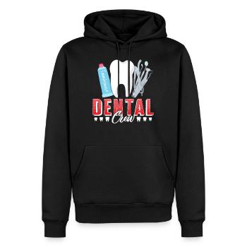 Dental Shirt, Dental Crew T-Shirt, Geschenk für den Mund - Männer Premium Bio Hoodie - Schwarz - Vorne - Nico (187cm)
