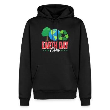 Chemise de la terre, jour de la Terre Crew Tee, cadeau pour la terre - Sweat à capuche Premium bio Homme - noir - Devant - Nico (187cm)