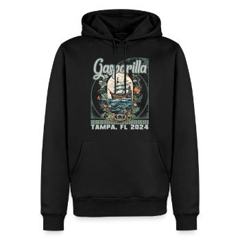 Gasparilla 2024 Tampa Schiffsflasche - Männer Premium Bio Hoodie - Schwarz - Vorne - Nico (187cm)