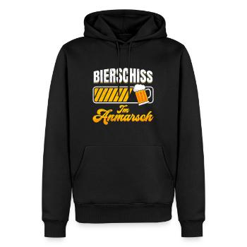 Faschingsparty Bierschiss im Anmarsch Karneval - Männer Premium Bio Hoodie - Schwarz - Vorne - Nico (187cm)