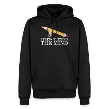 School Council Shirt, Strengthening The Mind Tee, - Men’s Premium Organic Hoodie - black - Front - Nico (187cm)