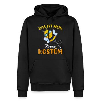 Faschingsparty Das ist mein Bienen Kostüm - Männer Premium Bio Hoodie - Schwarz - Vorne - Nico (187cm)