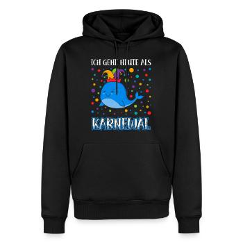 Karneval Party Ich Gehe heute als Karnewal - Männer Premium Bio Hoodie - Schwarz - Vorne - Nico (187cm)