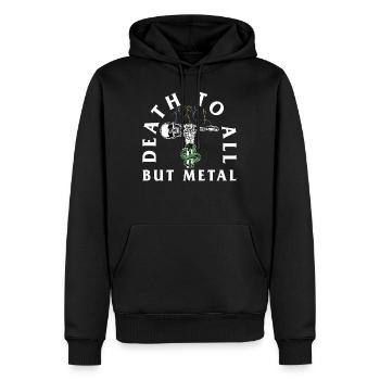 Chemise d’Halloween, mort à tout sauf crâne en métal - Sweat à capuche Premium bio Homme - noir - Devant - Nico (187cm)