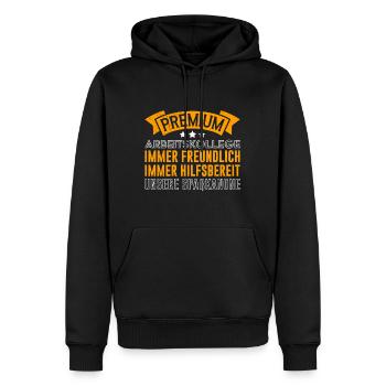 Premium Arbeitskollege Immer Freundlich - Männer Premium Bio Hoodie - Schwarz - Vorne - Nico (187cm)
