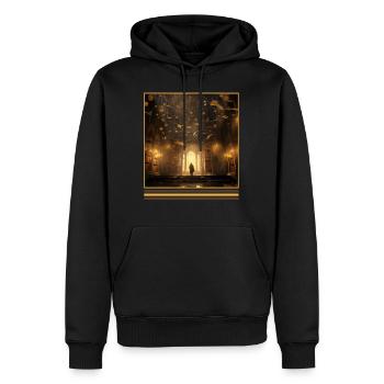 Enchanted Library Vintage Gothic T-Shirt - Männer Premium Bio Hoodie - Schwarz - Vorne - Nico (187cm)