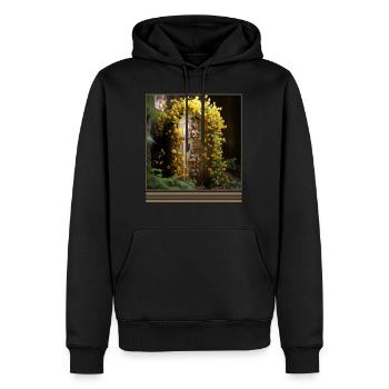 Coffin & Yellow Gänseblümchen Vintage Gothic T-Shirt - Männer Premium Bio Hoodie - Schwarz - Vorne - Nico (187cm)