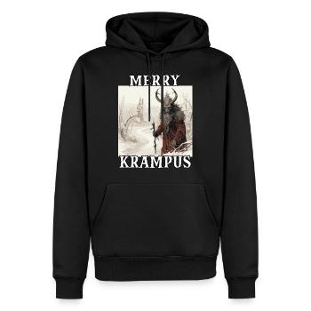 Merry Krampus | Kramperl | Krampus Kostüm - Männer Premium Bio Hoodie - Schwarz - Vorne - Nico (187cm)