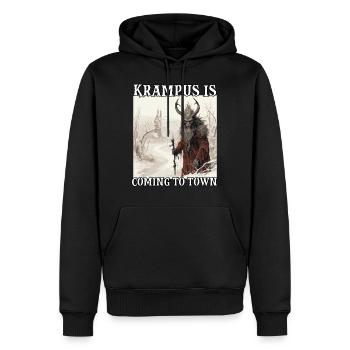 Krampus Maske | Krampus Kostüm Kramperl | - Männer Premium Bio Hoodie - Schwarz - Vorne - Nico (187cm)