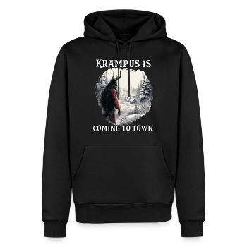 Krampus Maske | Krampus Kostüm | Germanische - Männer Premium Bio Hoodie - Schwarz - Vorne - Nico (187cm)