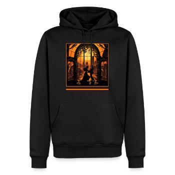 Haunted Mansion Moonlight Waltz Vintage Gothic T-Shirt - Männer Premium Bio Hoodie - Schwarz - Vorne - Nico (187cm)