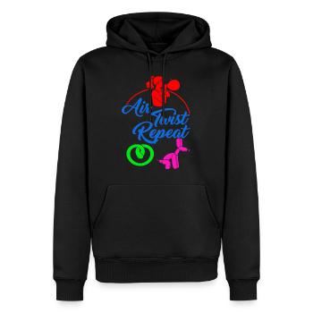 Ballon-Modellbauhemd, Air Twist wiederholen Blasen - Männer Premium Bio Hoodie - Schwarz - Vorne - Nico (187cm)
