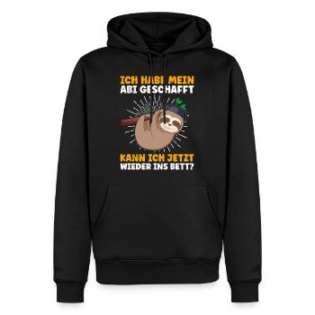 Lustig Abiturient Habe mein Abi Geschafft - Männer Premium Bio Hoodie - Schwarz - Vorne - Nico (187cm)