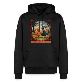 Sweat-shirt de sorcière de conte de fées, T-shirt citrouille magique, - Sweat à capuche Premium bio Homme - noir - Devant - Nico (187cm)