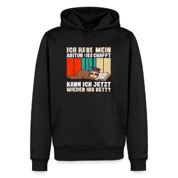 Abiturienten Habe das Abitur Geschafft Lustiges - Männer Premium Bio Hoodie - Schwarz - Vorne - Nico (187cm)