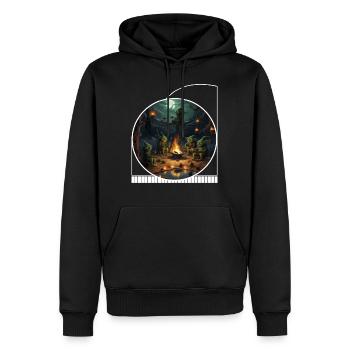 Goblin Lagerfeuer Cottagecore Halloween Lesung - Männer Premium Bio Hoodie - Schwarz - Vorne - Nico (187cm)