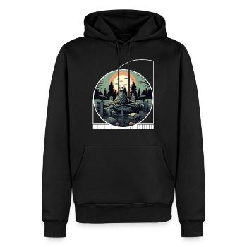 Geisterhafter Friedhof Picknick Halloween Cottagecore - Männer Premium Bio Hoodie - Schwarz - Vorne - Nico (187cm)