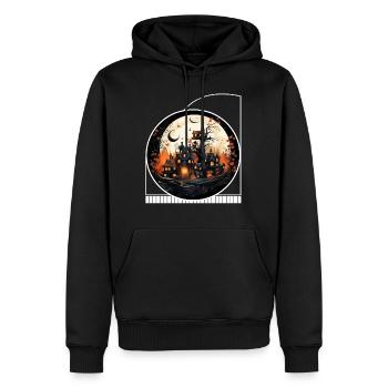 Hexenbesenstiel Buchclub Halloween-Dorf - Männer Premium Bio Hoodie - Schwarz - Vorne - Nico (187cm)