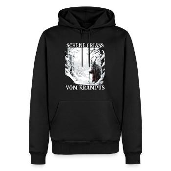 Krampus Maske Krampus Kostüm Kramperl Böser - Männer Premium Bio Hoodie - Schwarz - Vorne - Nico (187cm)