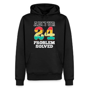 Abitur 2024 Abi Problem Solved Abiturient - Männer Premium Bio Hoodie - Schwarz - Vorne - Nico (187cm)