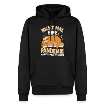 Masterabschluss Nicht Mal Pandemie Stoppt Mich - Männer Premium Bio Hoodie - Schwarz - Vorne - Nico (187cm)