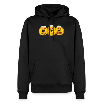 Krankenschwester Hemd, Fortune Wealth Luck Chinesische Münzen - Männer Premium Bio Hoodie - Schwarz - Vorne - Nico (187cm)