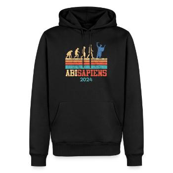 Abiturienten ABISAPIENS Abi 2024 Abschluss - Männer Premium Bio Hoodie - Schwarz - Vorne - Nico (187cm)
