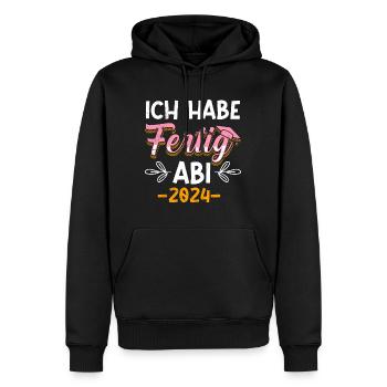 Abitur 2024 Abi I Have Finished Girl - Men’s Premium Organic Hoodie - black - Front - Nico (187cm)