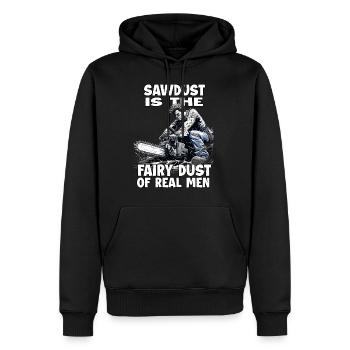 T-shirt amusant de bûcheron pour les forestiers - Sweat à capuche Premium bio Homme - noir - Devant - Nico (187cm)