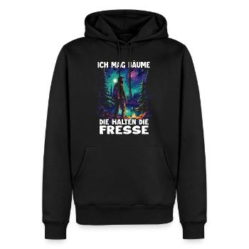 Wandern T Trekking Outfit Hiking Motiv - Männer Premium Bio Hoodie - Schwarz - Vorne - Nico (187cm)