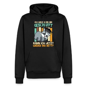 Je peux retourner me coucher - Sweat à capuche Premium bio Homme - noir - Devant - Nico (187cm)
