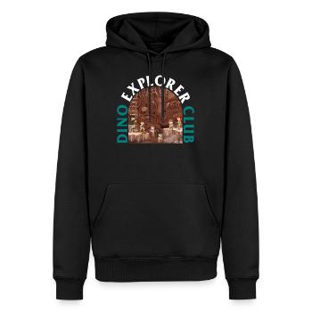 Chemise de paléontologie, Dino Explorer Club Tee, cadeau - Sweat à capuche Premium bio Homme - noir - Devant - Nico (187cm)