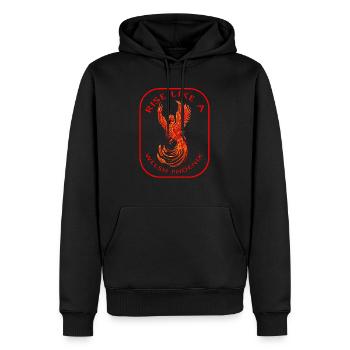 Chemise galloise, s’élever comme un Welsh Phoenix Tee, cadeau - Sweat à capuche Premium bio Homme - noir - Devant - Nico (187cm)