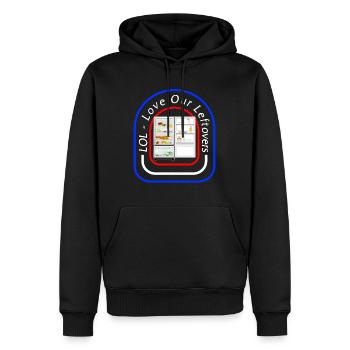 Thanksgiving Shirt, LOL Love Our Leftovers Tee, - Men’s Premium Organic Hoodie - black - Front - Nico (187cm)