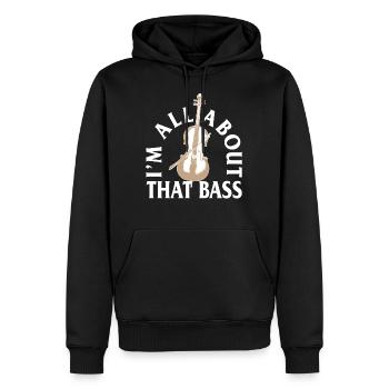 Chemise de contrebasse, je suis tout au sujet de ce t-shirt de basse, - Sweat à capuche Premium bio Homme - noir - Devant - Nico (187cm)