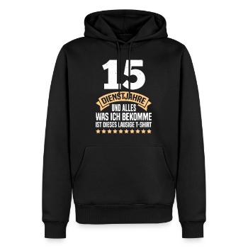 15 ans de service Procurez-vous cette chemise moche - Sweat à capuche Premium bio Homme - noir - Devant - Nico (187cm)