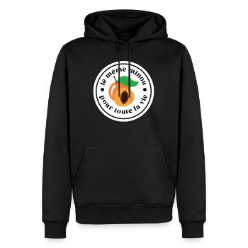 Le même Minou idée Cadeau EVG Garçon Futur Marié - Sweat à capuche Premium bio Homme - noir - Devant - Nico (187cm)