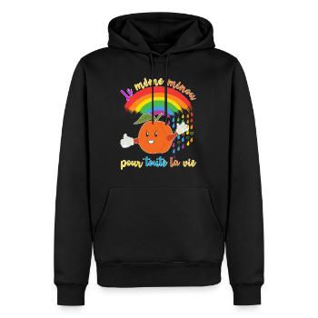 Le même Minou pour la Vie EVG Humour Garçon Team - Sweat à capuche Premium bio Homme - noir - Devant - Nico (187cm)