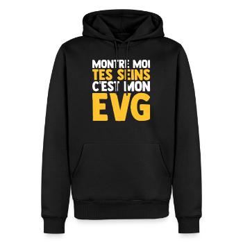 EVG Enterrement Vie Garçon Cadeau Futur Marié Team - Sweat à capuche Premium bio Homme - noir - Devant - Nico (187cm)