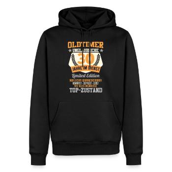 Classic car 30 years in service Top Condition Colleague - Men’s Premium Organic Hoodie - black - Front - Nico (187cm)