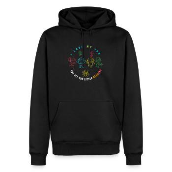 Lehrer-Shirt, ich liebe meinen Job für all das Kleine - Männer Premium Bio Hoodie - Schwarz - Vorne - Nico (187cm)