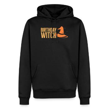 Chemise d’Halloween, anniversaire sorcière chapeau poche Tee, - Sweat à capuche Premium bio Homme - noir - Devant - Nico (187cm)